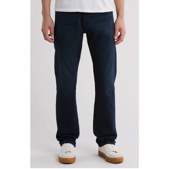 AG Adriano Goldschmied Protege Dark Blue Denim Straight Leg Jeans 37/31 - Picture 1 of 9